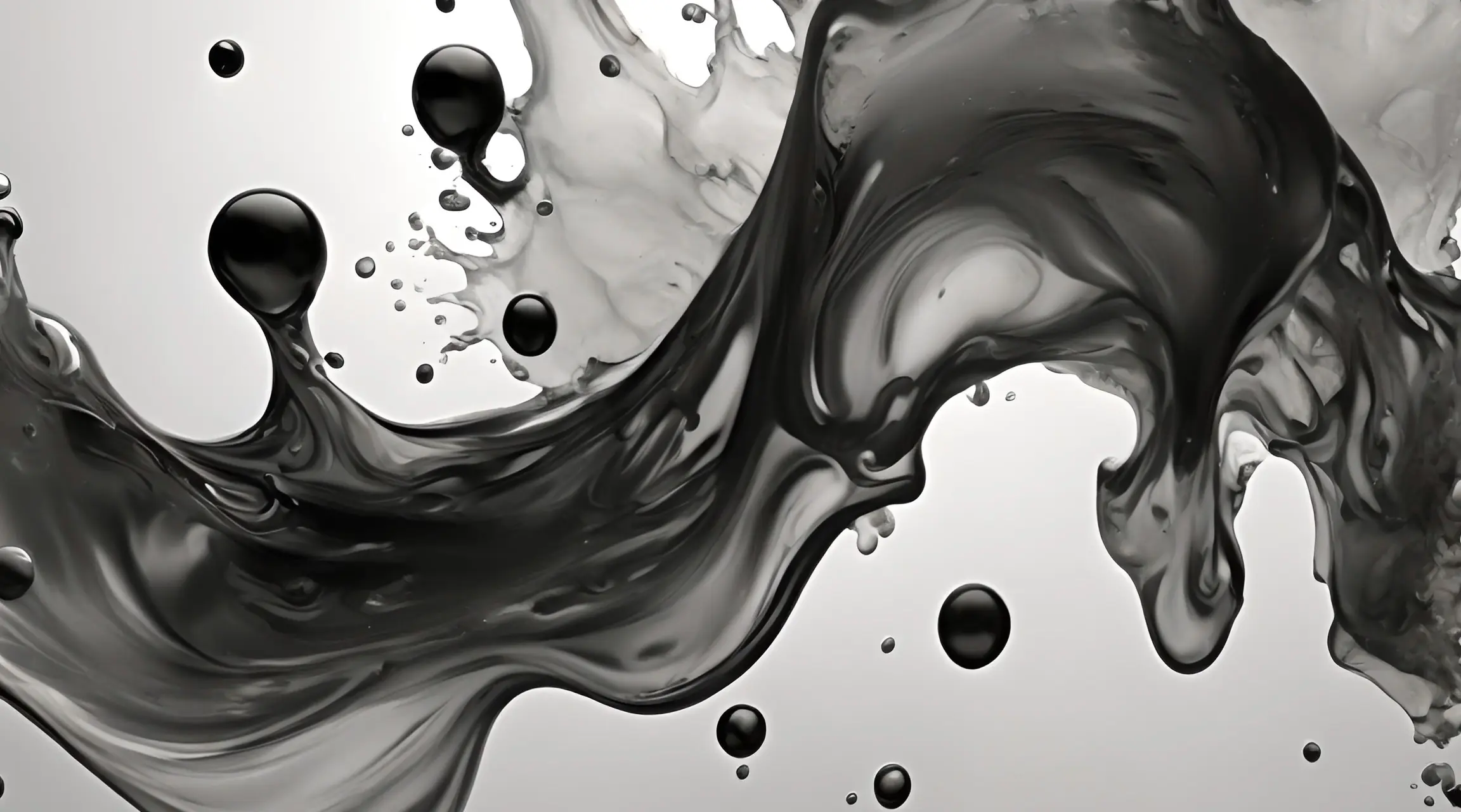 Ethereal Flow Dynamic Black and White Liquid Video Clip